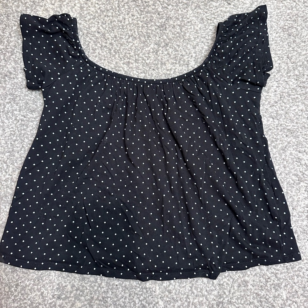 Garage Black Polka Dot Women's Top - final sale